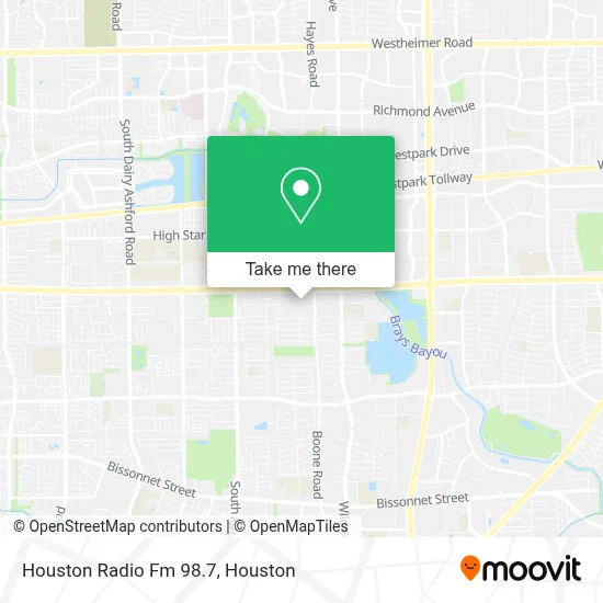 Houston Radio Fm 98.7 map