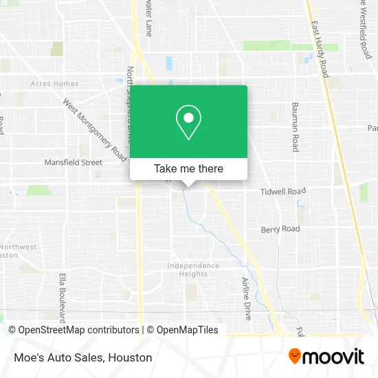 Moe's Auto Sales map