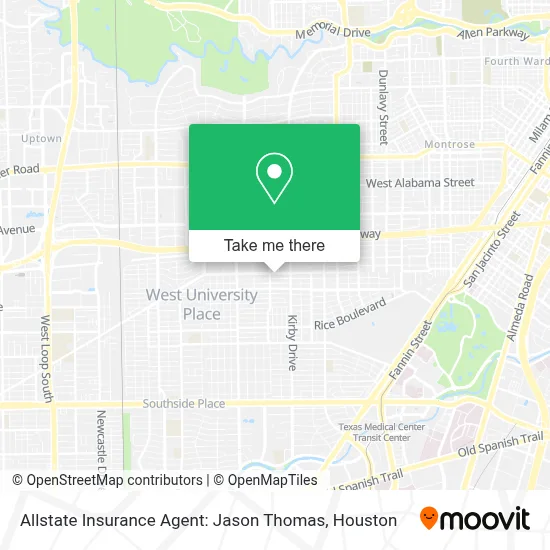 Allstate Insurance Agent: Jason Thomas map