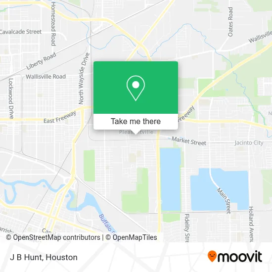 J B Hunt map