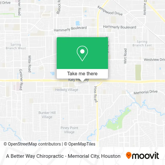 A Better Way Chiropractic - Memorial City map