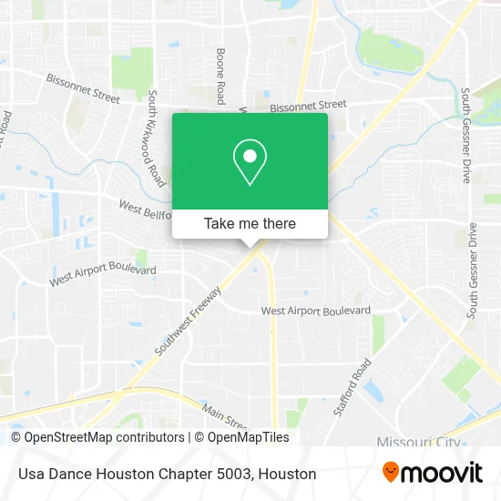Usa Dance Houston Chapter 5003 map