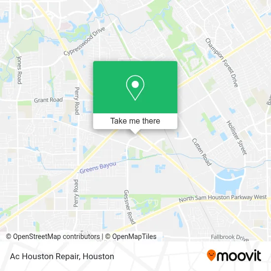 Ac Houston Repair map