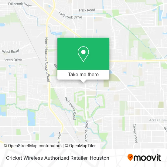 Cricket Wireless Authorized Retailer map