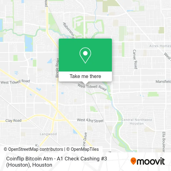 Coinflip Bitcoin Atm - A1 Check Cashing #3 (Houston) map