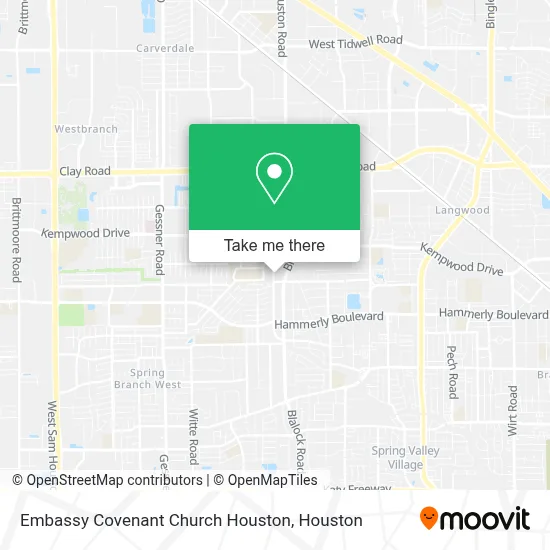 Embassy Covenant Church Houston map
