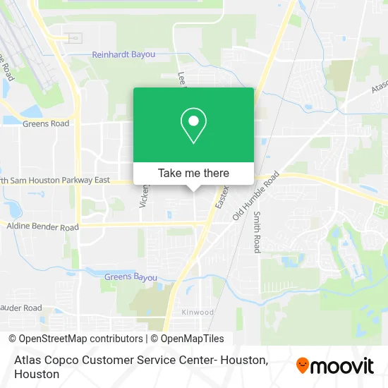 Atlas Copco Customer Service Center- Houston map