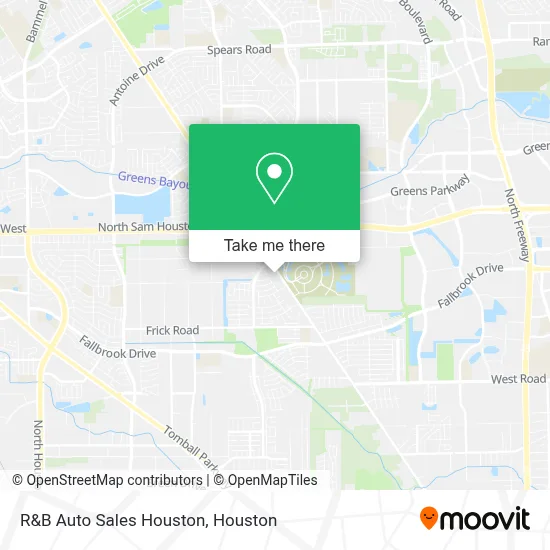 Mapa de R&B Auto Sales Houston