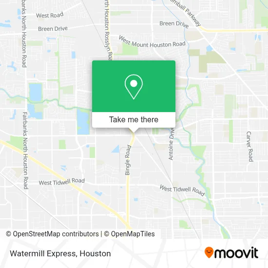 Watermill Express map