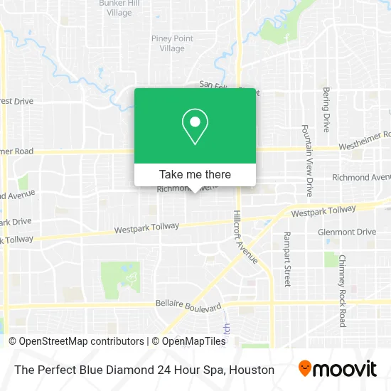 The Perfect Blue Diamond 24 Hour Spa map