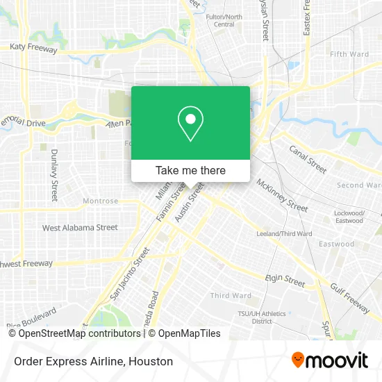 Order Express Airline map