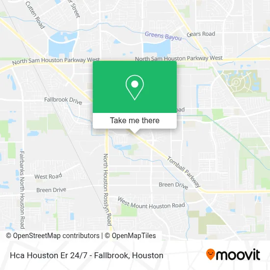 Hca Houston Er 24 / 7 - Fallbrook map