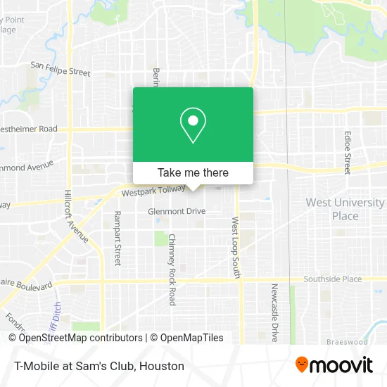 T-Mobile at Sam's Club map