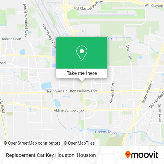 Replacement Car Key Houston map