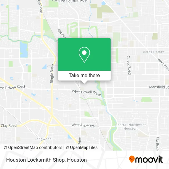Houston Locksmith Shop map