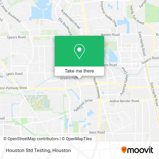Houston Std Testing map