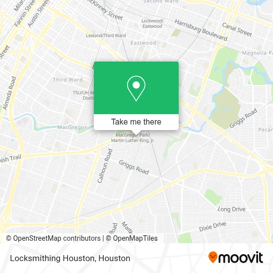 Locksmithing Houston map