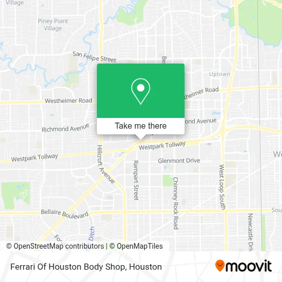 Ferrari Of Houston Body Shop map