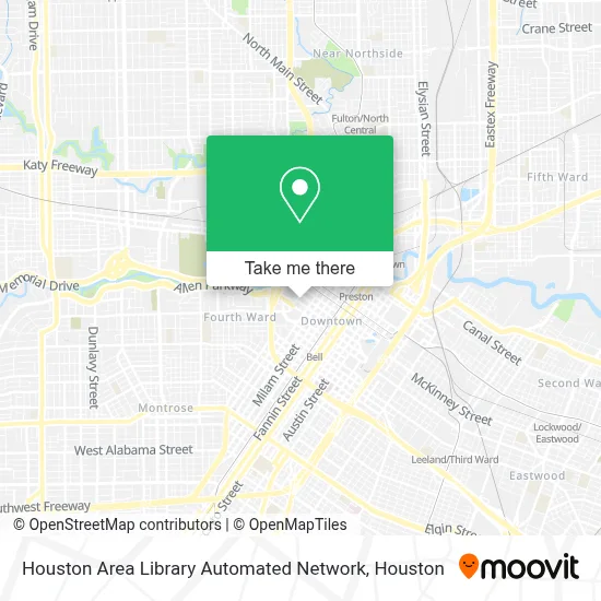 Houston Area Library Automated Network map