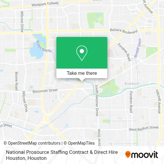 National Prosource Staffing Contract & Direct Hire Houston map