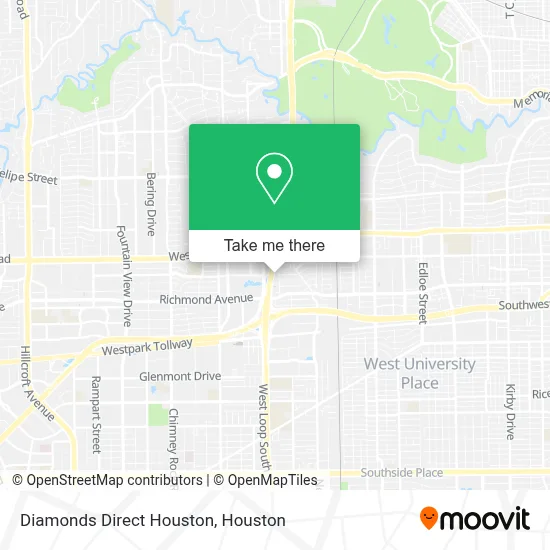Diamonds Direct Houston map