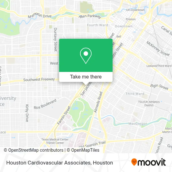 Houston Cardiovascular Associates map