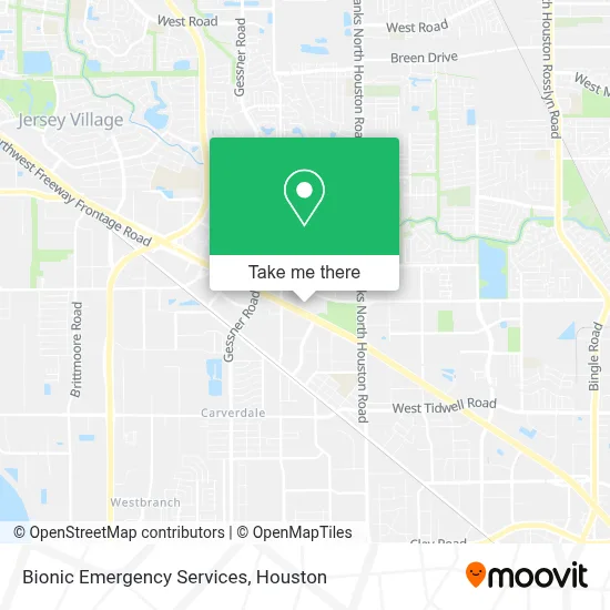 Bionic Emergency Services map