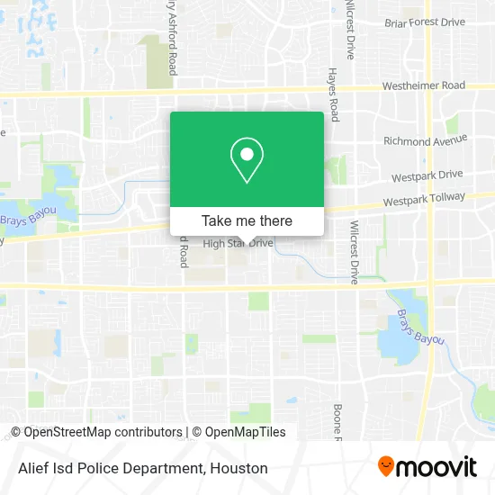 Alief Isd Police Department map