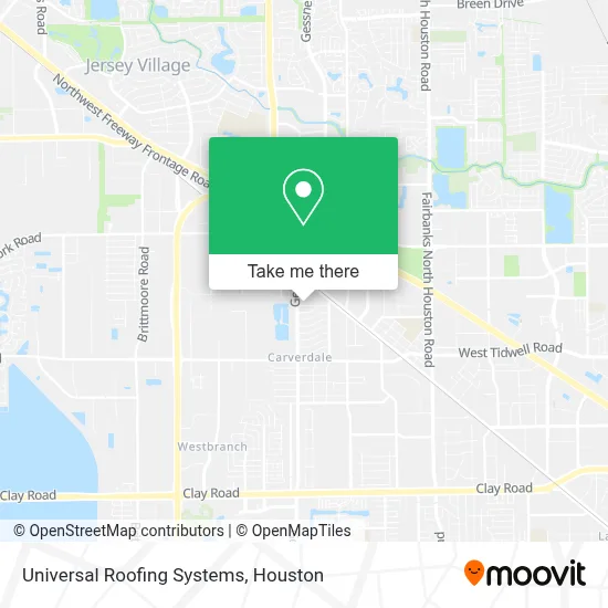 Universal Roofing Systems map