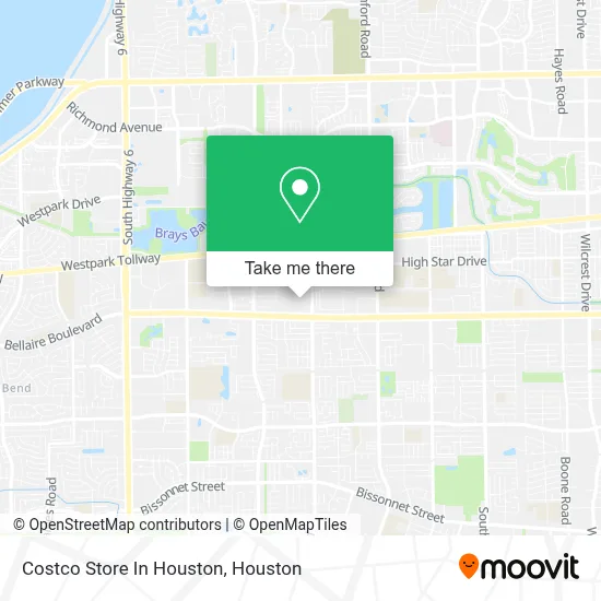 Costco Store In Houston map