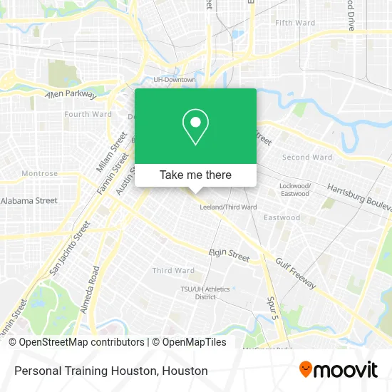 Personal Training Houston map