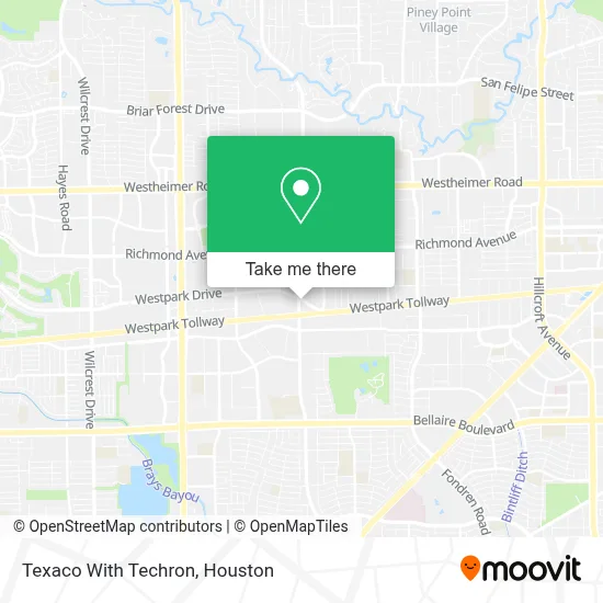 Texaco With Techron map