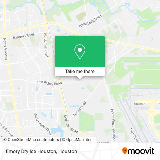 Emory Dry Ice Houston map