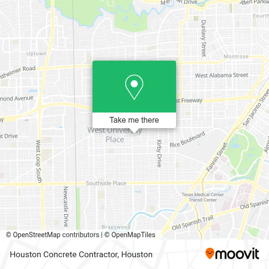 Houston Concrete Contractor map