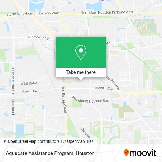 Aquacare Assistance Program map