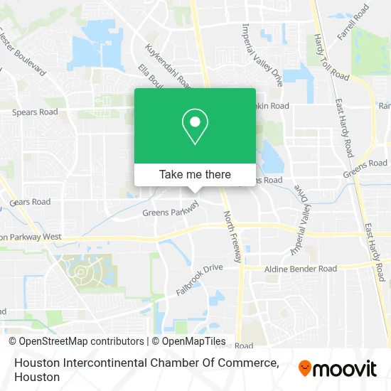 Houston Intercontinental Chamber Of Commerce map