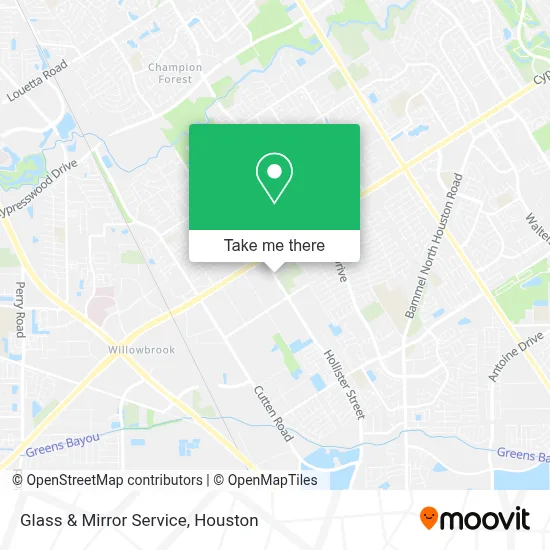 Glass & Mirror Service map