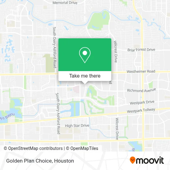 Golden Plan Choice map