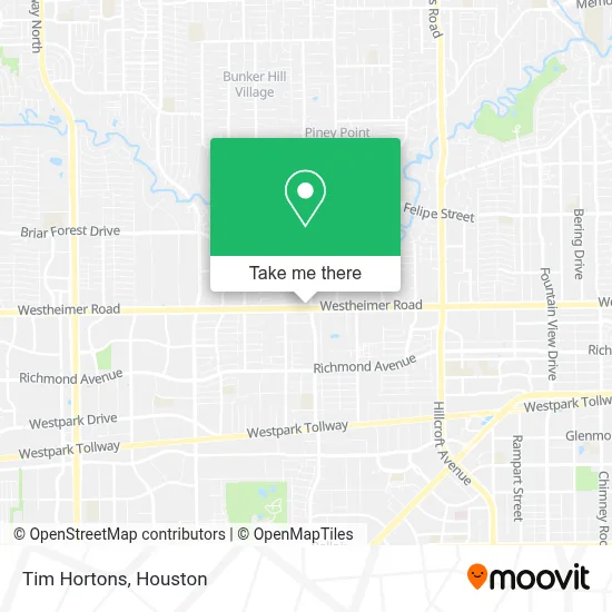 Tim Hortons map