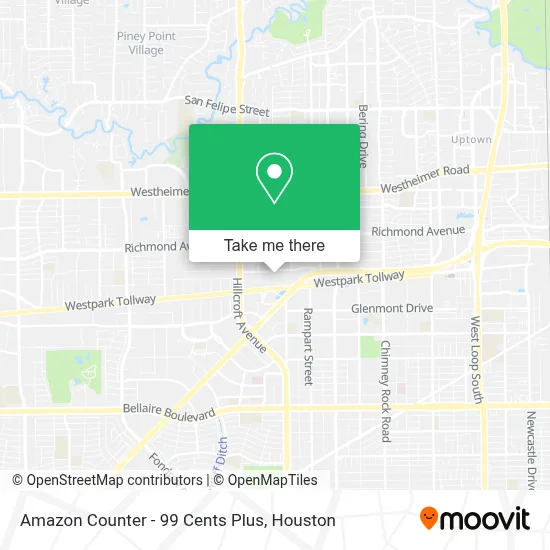 Amazon Counter - 99 Cents Plus map