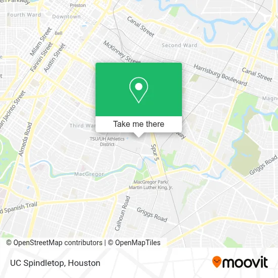 UC Spindletop map