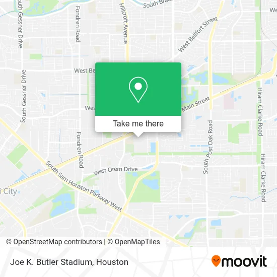 Joe K. Butler Stadium map