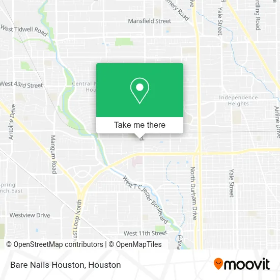 Bare Nails Houston map