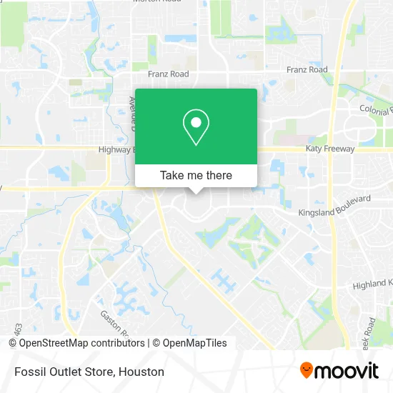 Fossil Outlet Store map