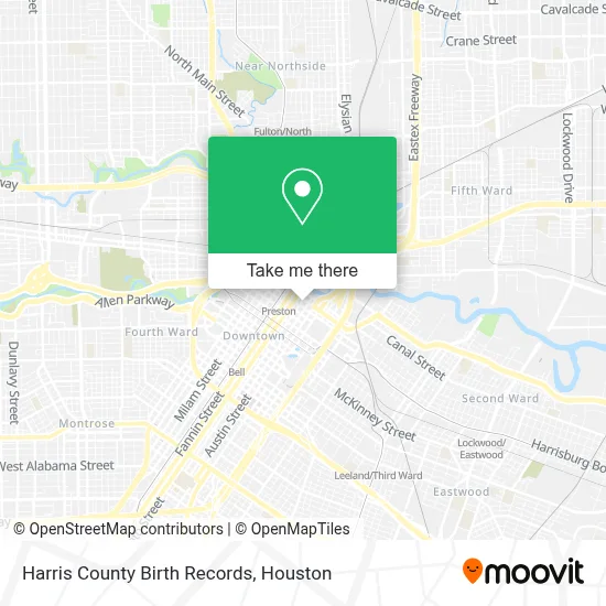 Harris County Birth Records map