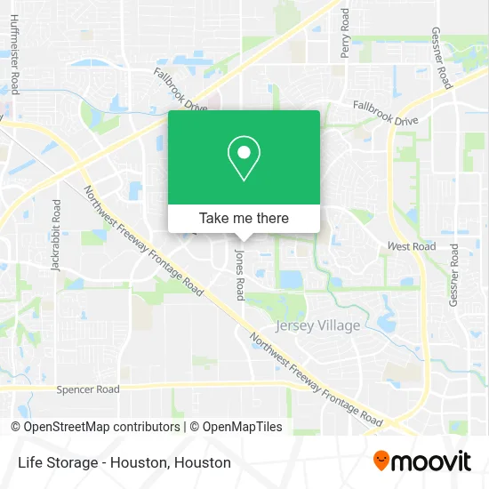 Life Storage - Houston map