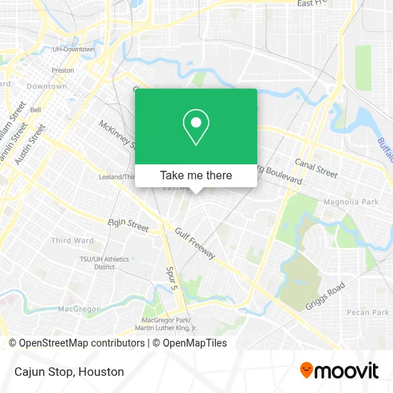 Cajun Stop map