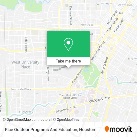 Mapa de Rice Outdoor Programs And Education