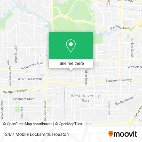 24/7 Mobile Locksmith map