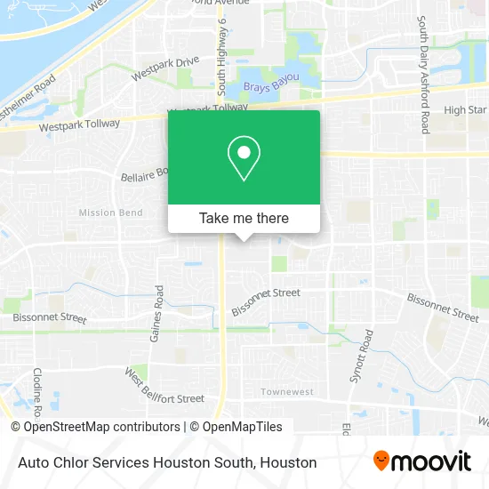 Auto Chlor Services Houston South map